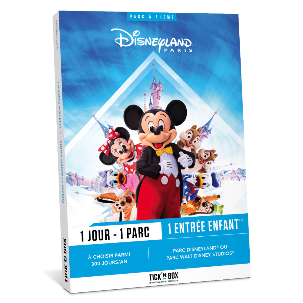 Tick'nBox Coffret Cadeau Disneyland® Paris 1 Jour/ 1 parc Park’nco